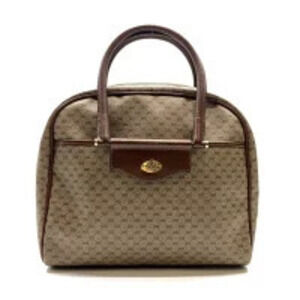 Gucci GG Handbag Tote Bag Brown Zipper